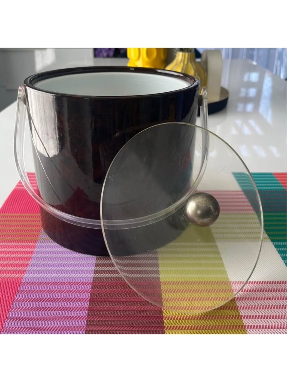 Vintage Shelton Ware MCM Faux Burl Wood Ice-bucket barware